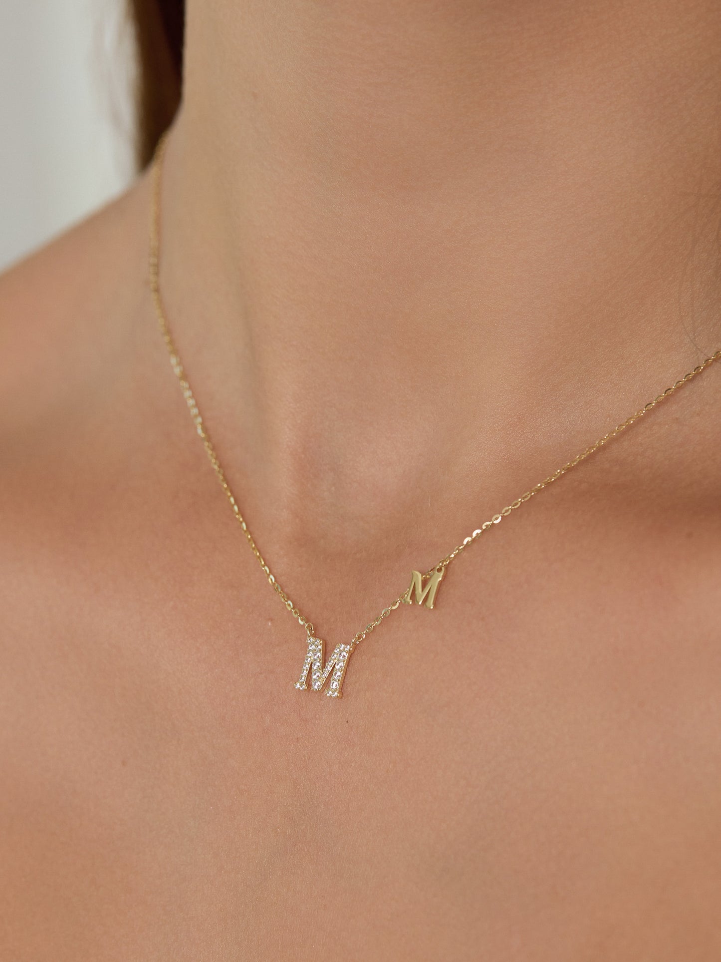 With the Letter "M" Necklace