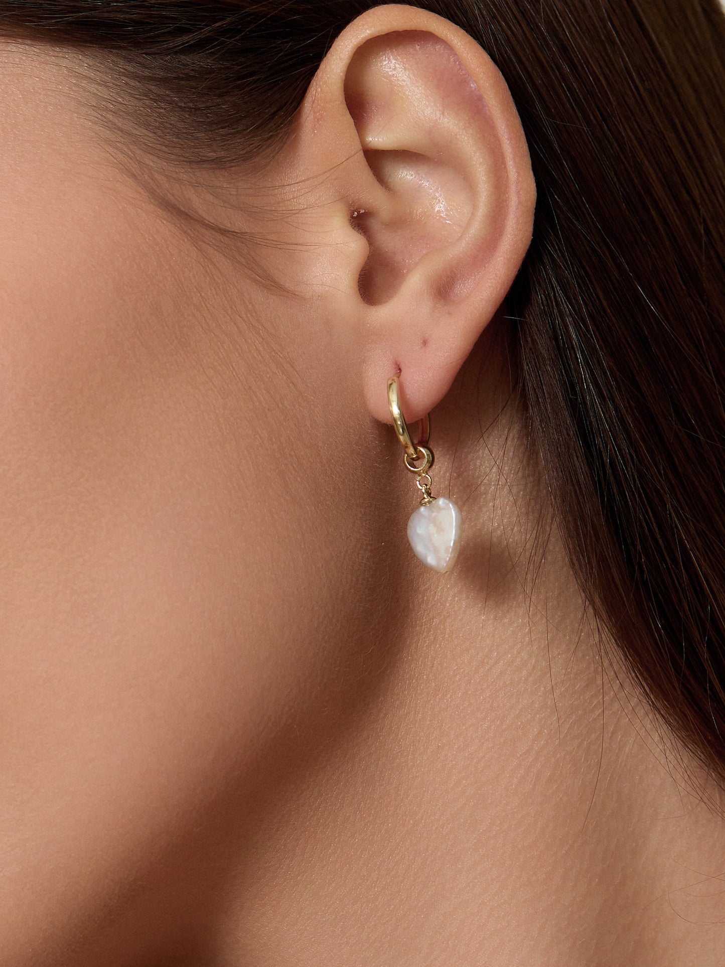 Rivoli Baroque Pearl Hoop Earrings