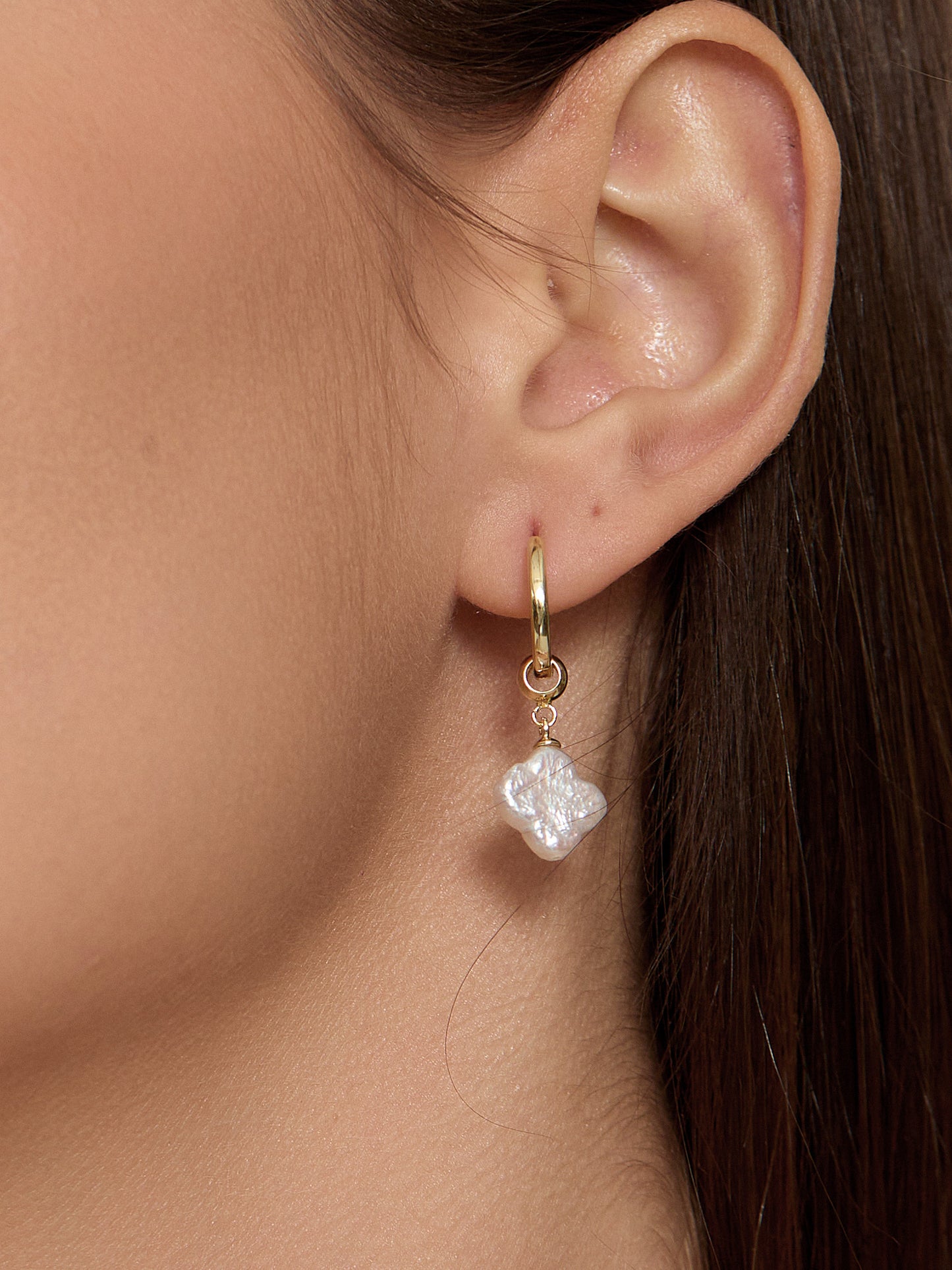 Marais Baroque Pearl Hoop Earrings