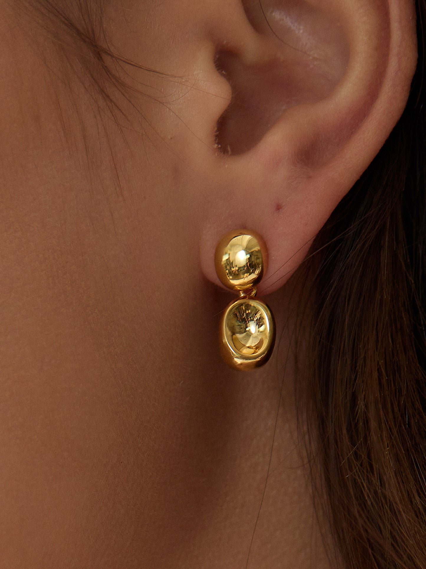 24K Gold Plated Glimmer Drop Earrings