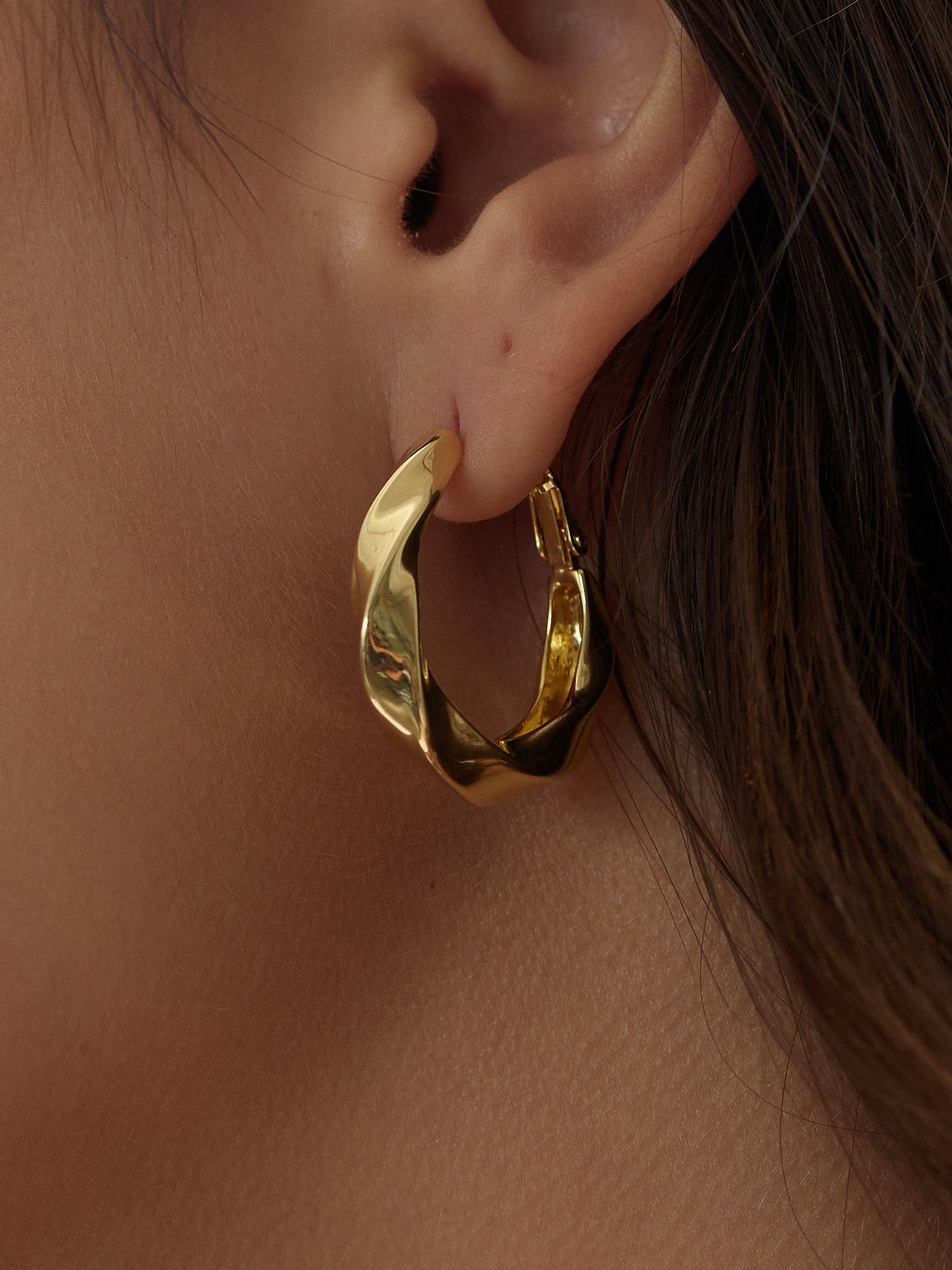 14K Gold Plated Serenity Swirl Earrings