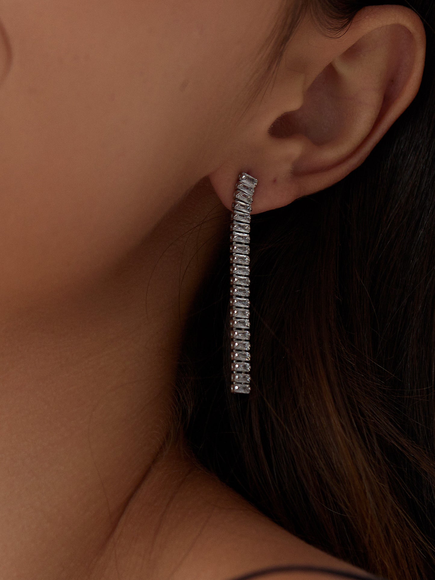 Zirconia Tassel Earrings