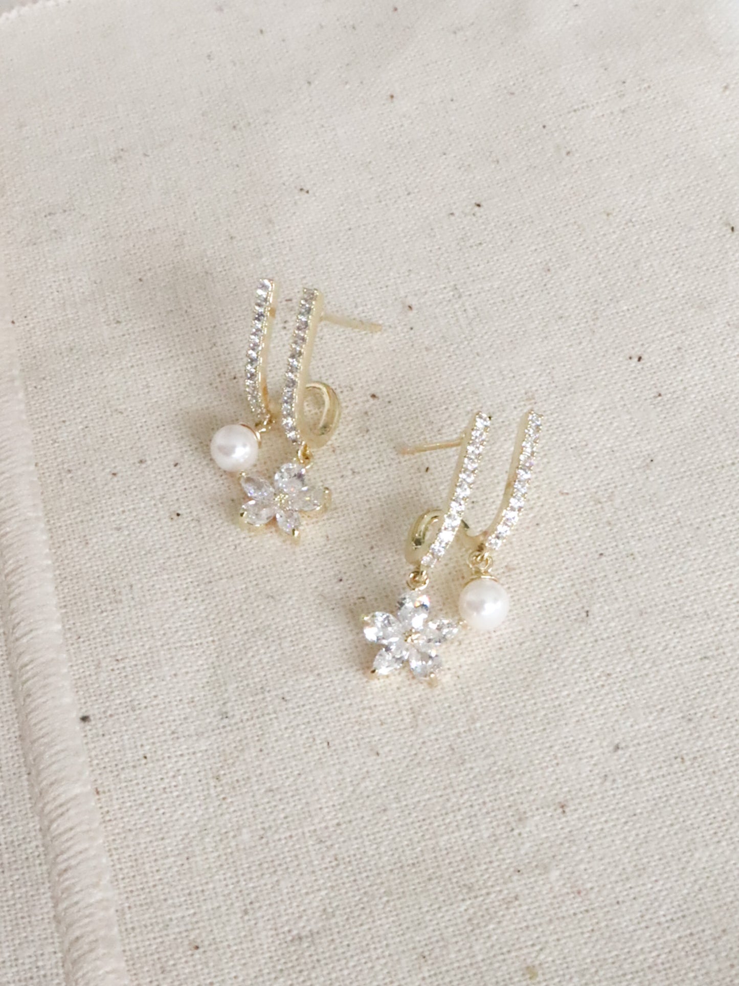 Alsace Floral Pearl Earrings