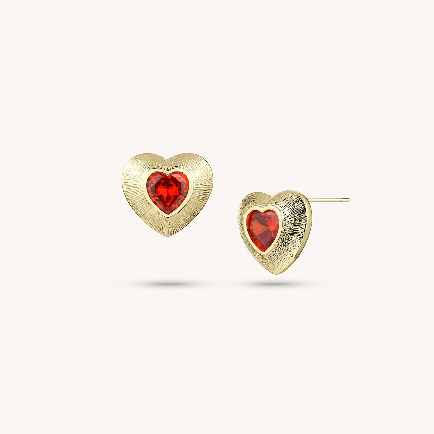14K Gold Plated Heart of Renaissance Earrings
