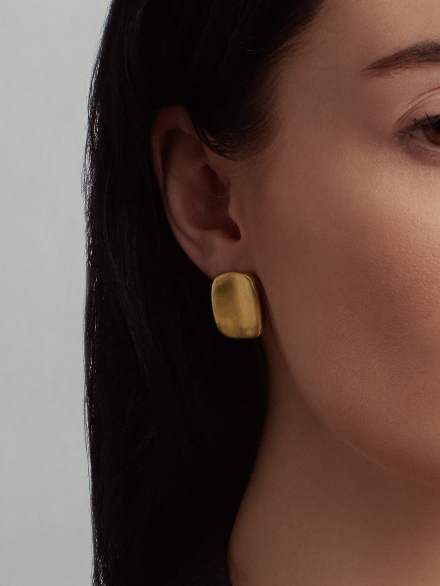 14K Gold Plated Glamor Matte Earrings