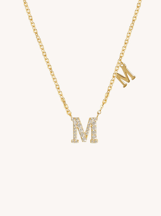 With the Letter "M" Necklace