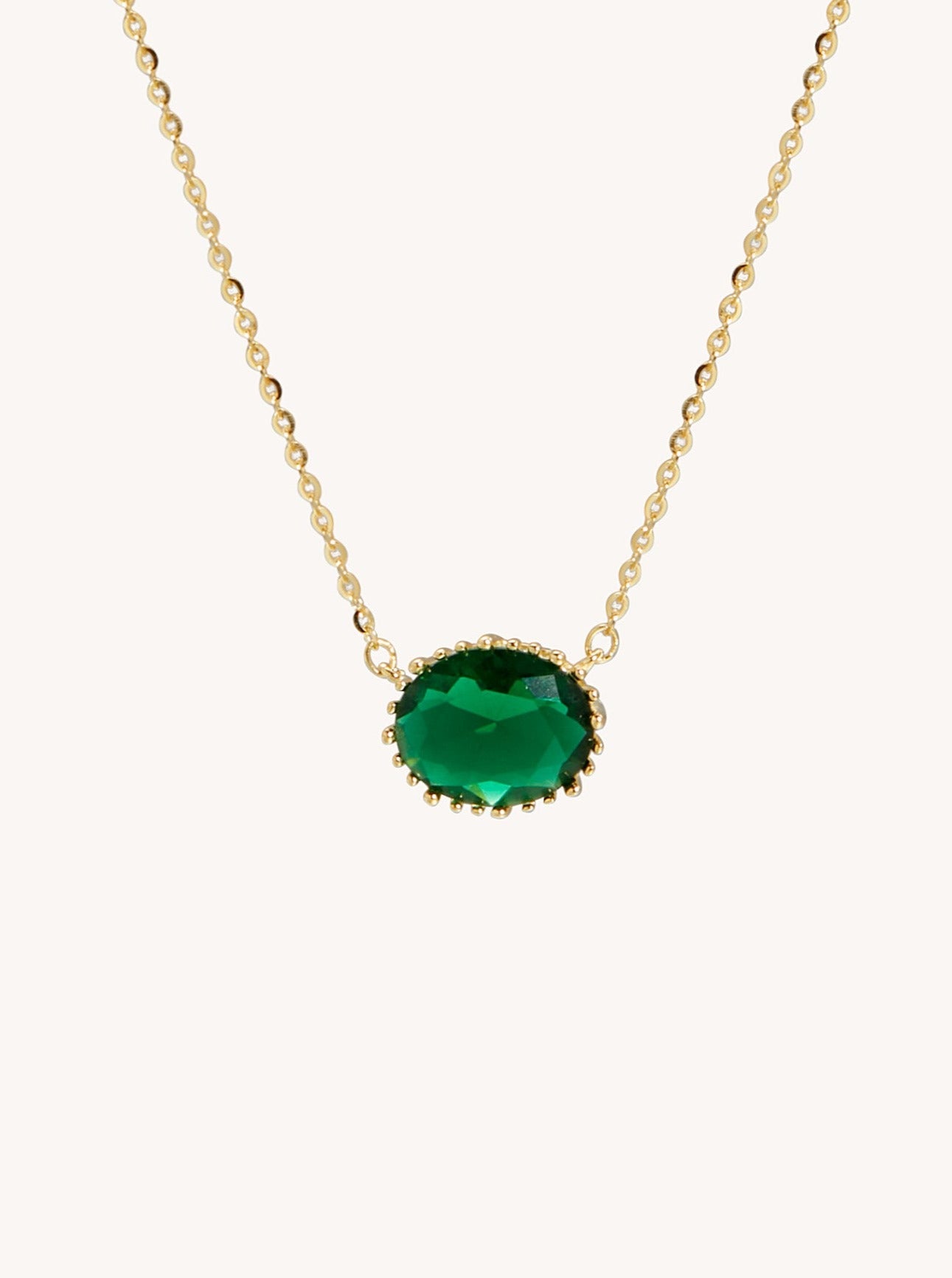 Grenoble Emerald Round Necklace