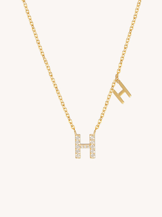 With the Letter "H" Necklace