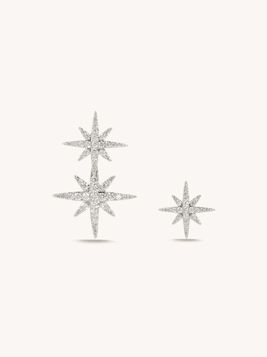 Corsica Asymmetry Polar Star Earrings