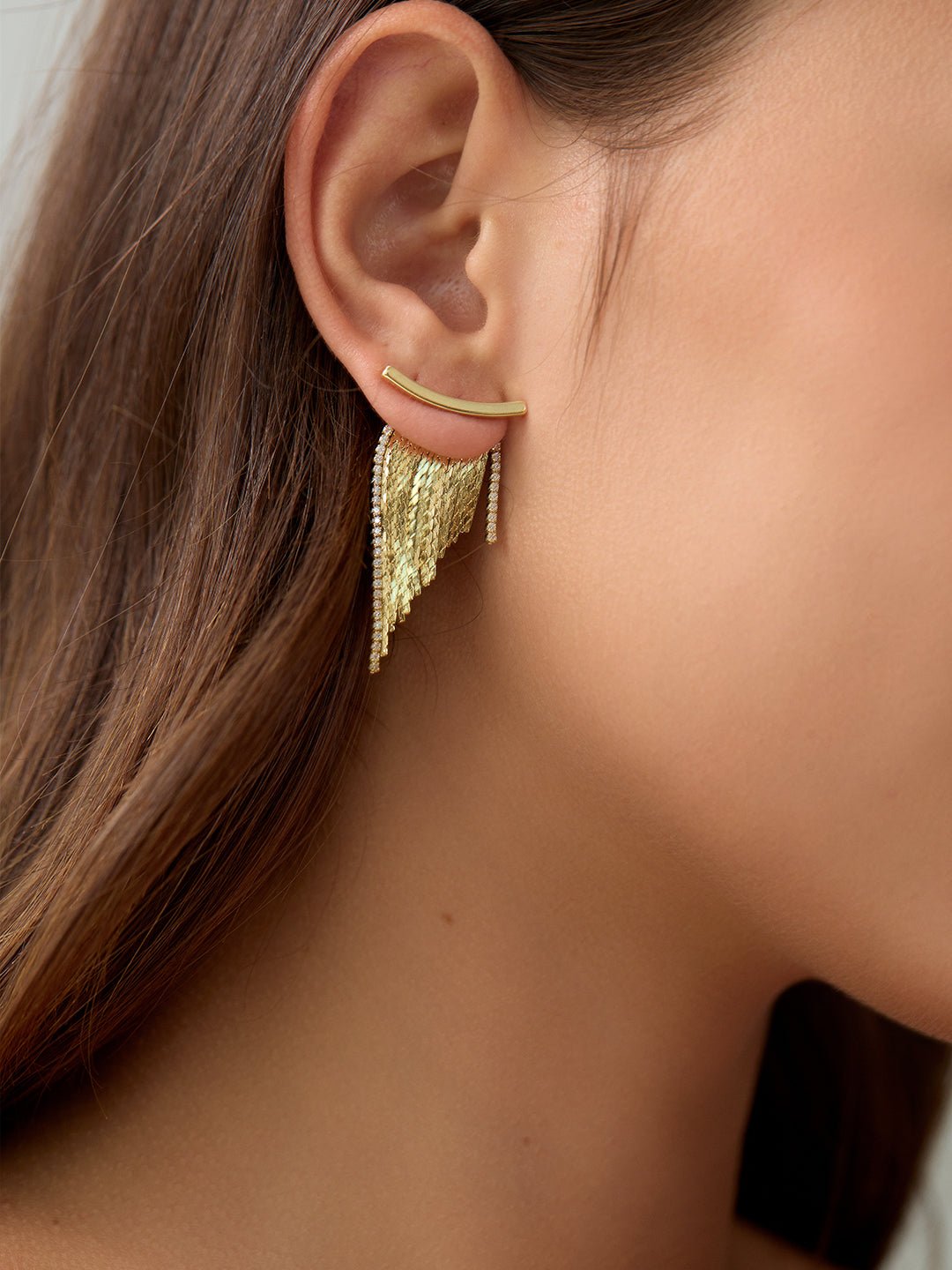 14K Gold Plated Cascade Tassel Earrings - Revermejewelry