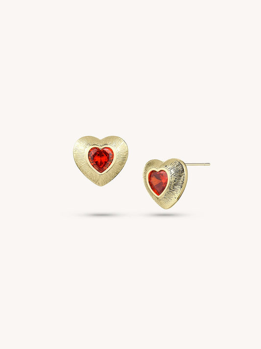 14K Gold Plated Heart of Renaissance Earrings - Revermejewelry