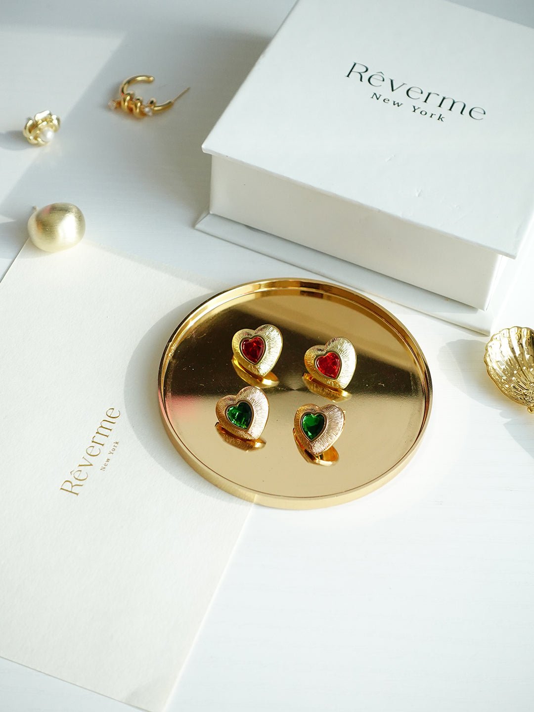 14K Gold Plated Heart of Renaissance Earrings - Revermejewelry