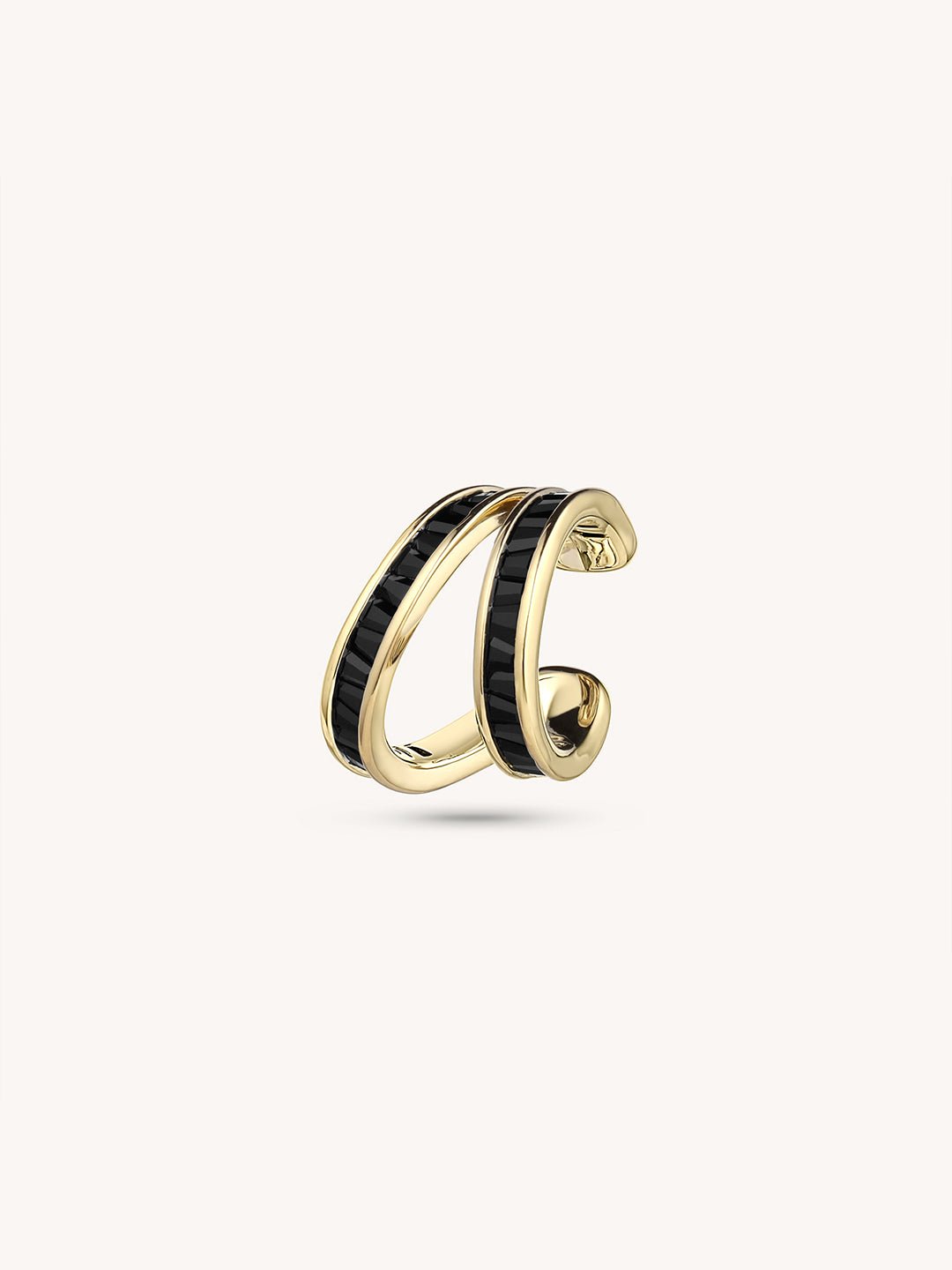 14K Gold Plated Whirl Ear Cuff - Revermejewelry