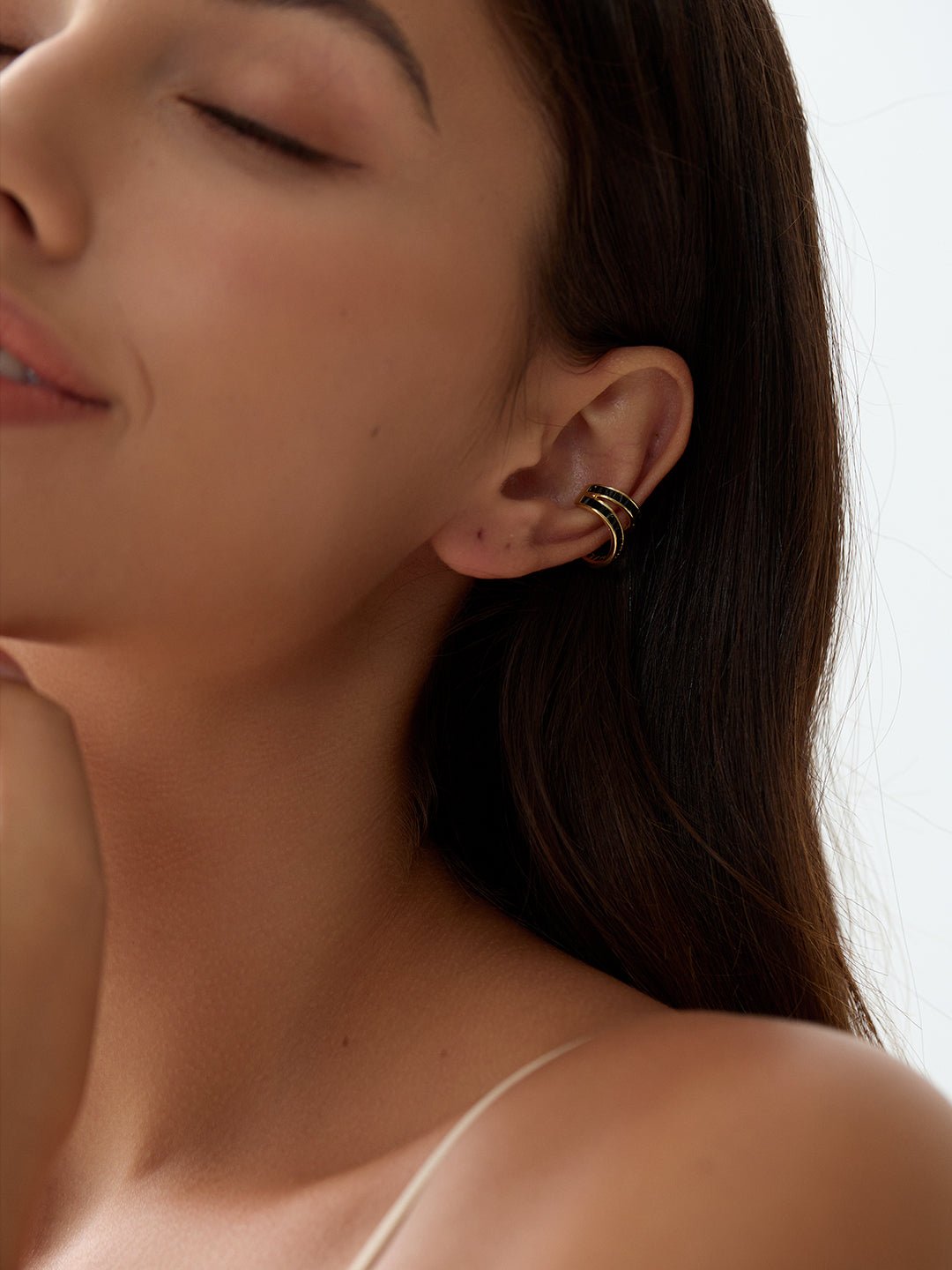 14K Gold Plated Whirl Ear Cuff - Revermejewelry