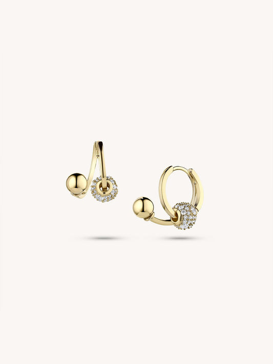 14K/White Gold Plated Lustrous Loop Earrings - Revermejewelry