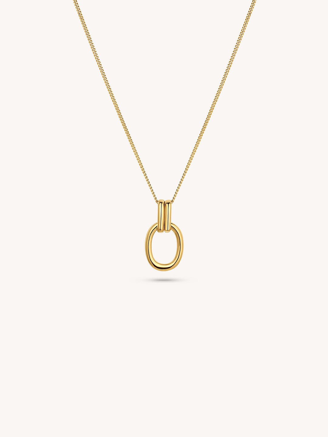 24k Gold Plated Silver Lock Necklace - Revermejewelry