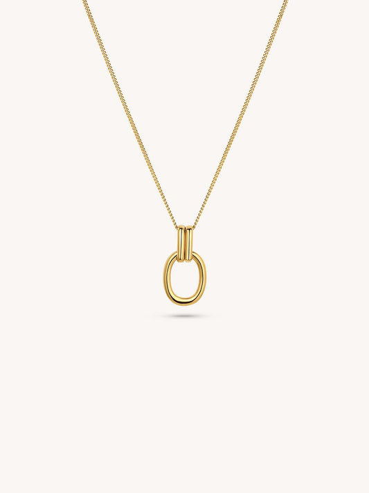 24k Gold Plated Silver Lock Necklace - Revermejewelry