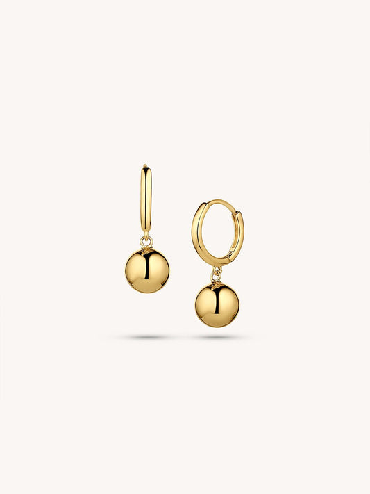 24K Gold Plated Silver Mini Globe Earrings - Revermejewelry