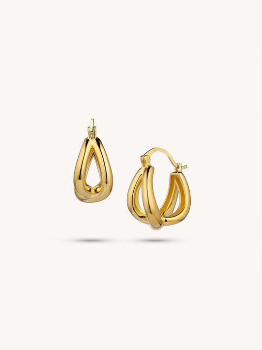 24K Gold Plated Silver Waving Daydream Earrings - Revermejewelry