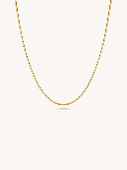 24k Gold Plated Snake Necklace - Revermejewelry