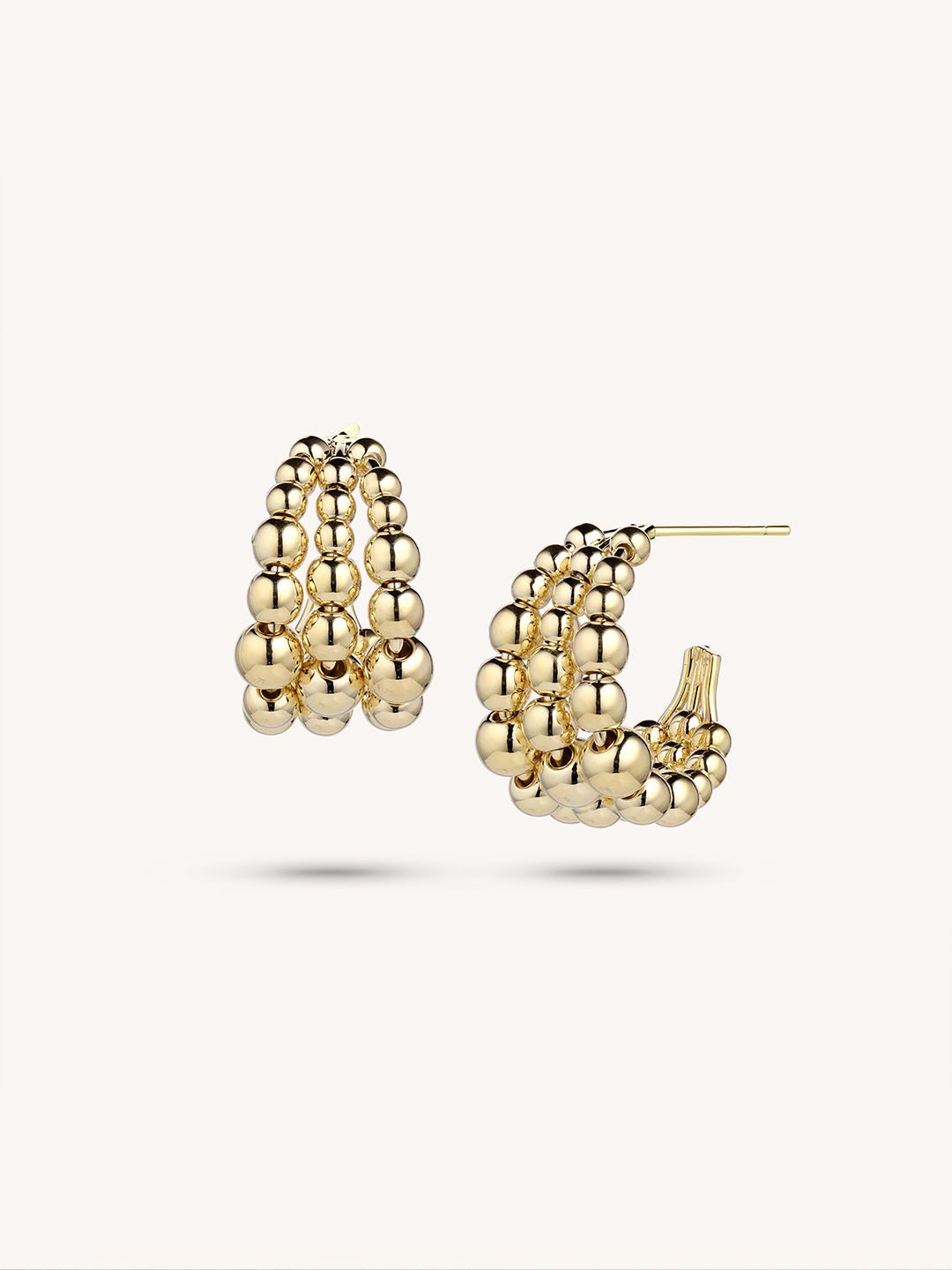 Gold Plated Bubbly Champagne Earrings - Revermejewelry