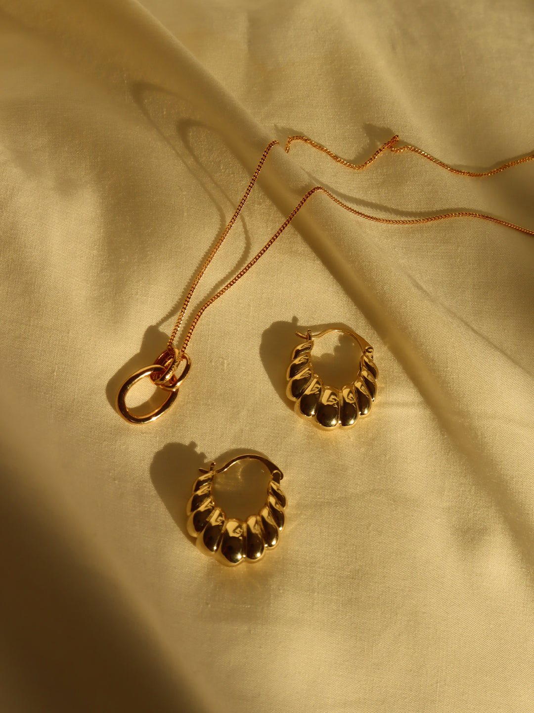 Gold Plated Classy Croissant Earrings - Revermejewelry