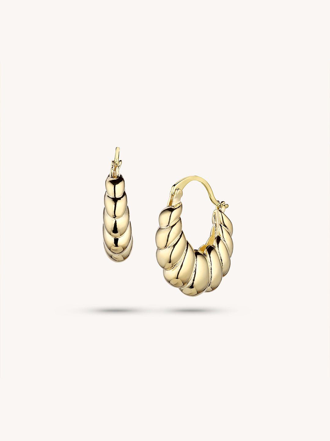 Gold Plated Classy Croissant Earrings - Revermejewelry