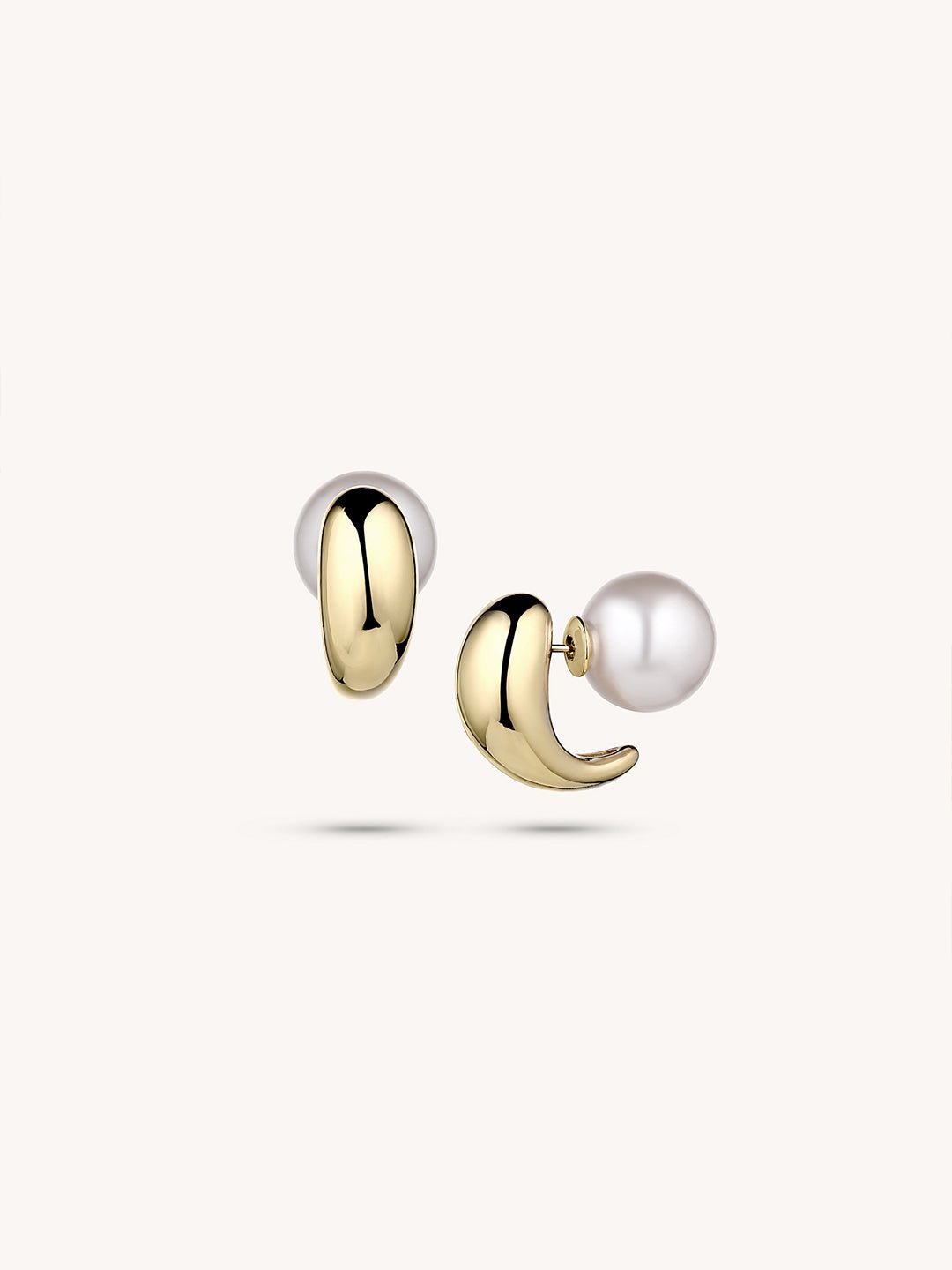 Gold Plated Pearl Drop Earrings - Revermejewelry