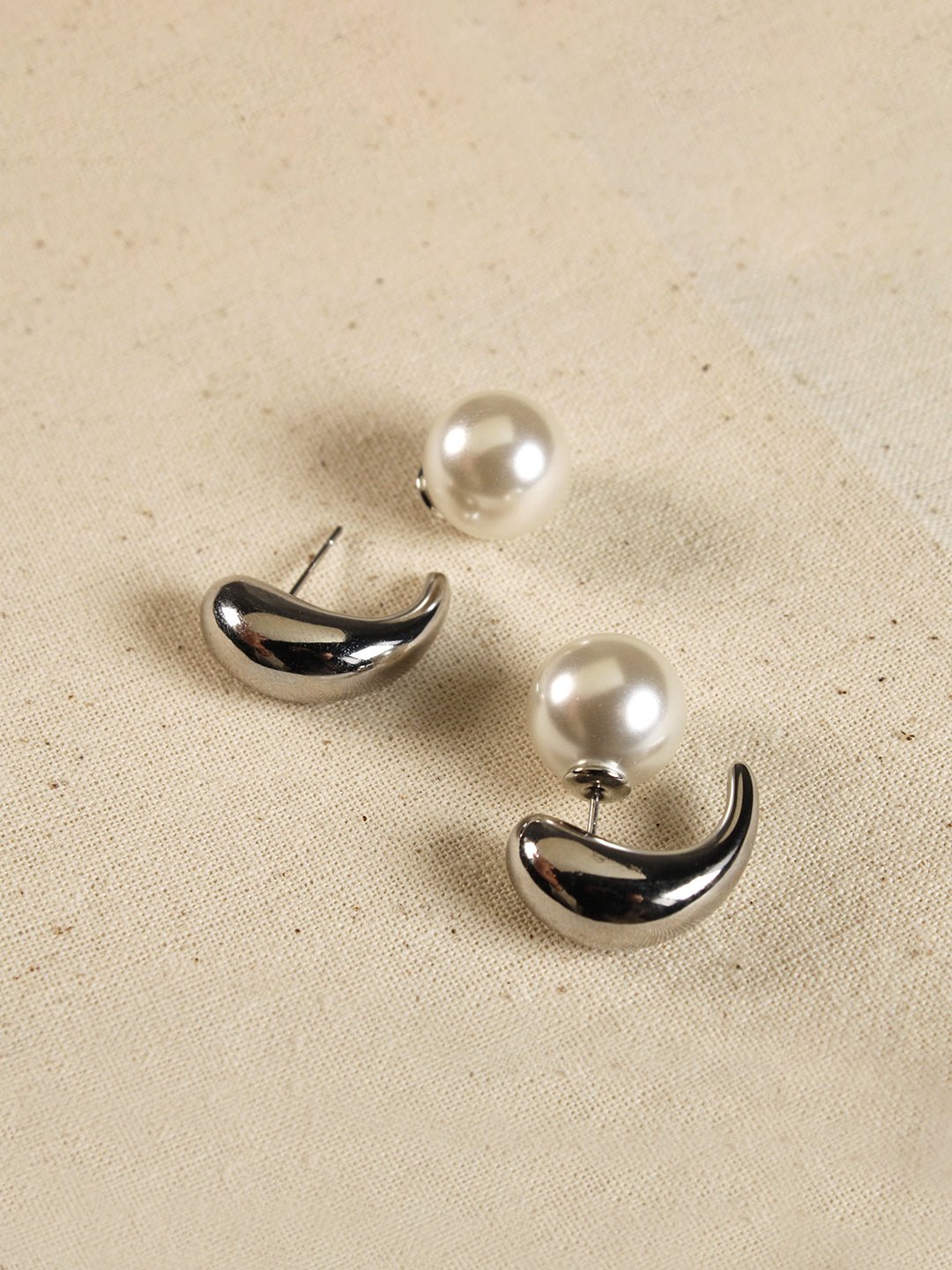 Gold Plated Pearl Drop Earrings - Revermejewelry
